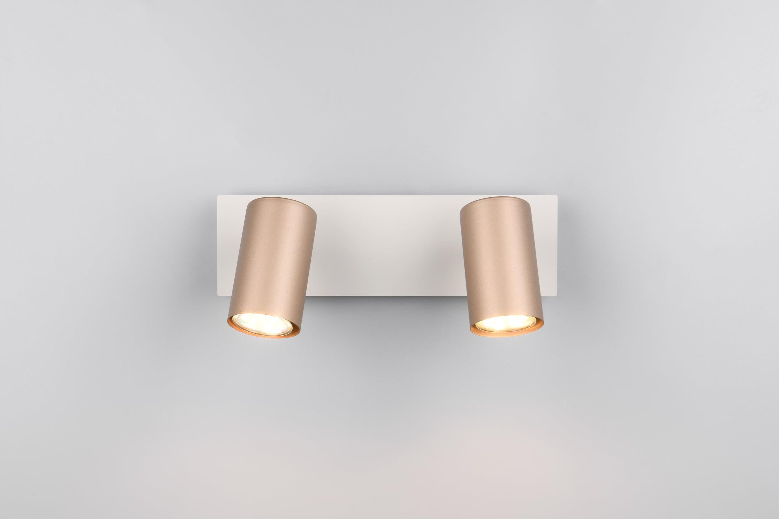 Trio Leuchten Barra de focos MARLEY 802400265, Metal Coffee/Warm Grey, excl. 2x GU10