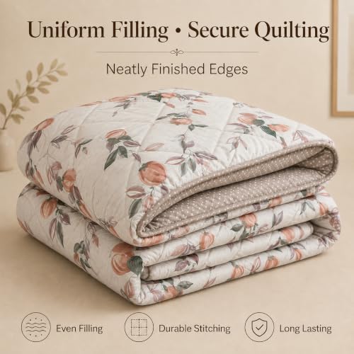 Image of Signature Reversible AC Comforter Set 350 GSM,Soft Microfibre King Size Quilt Blanket for Winter (Sage Leaf Whisper, Double Bed)