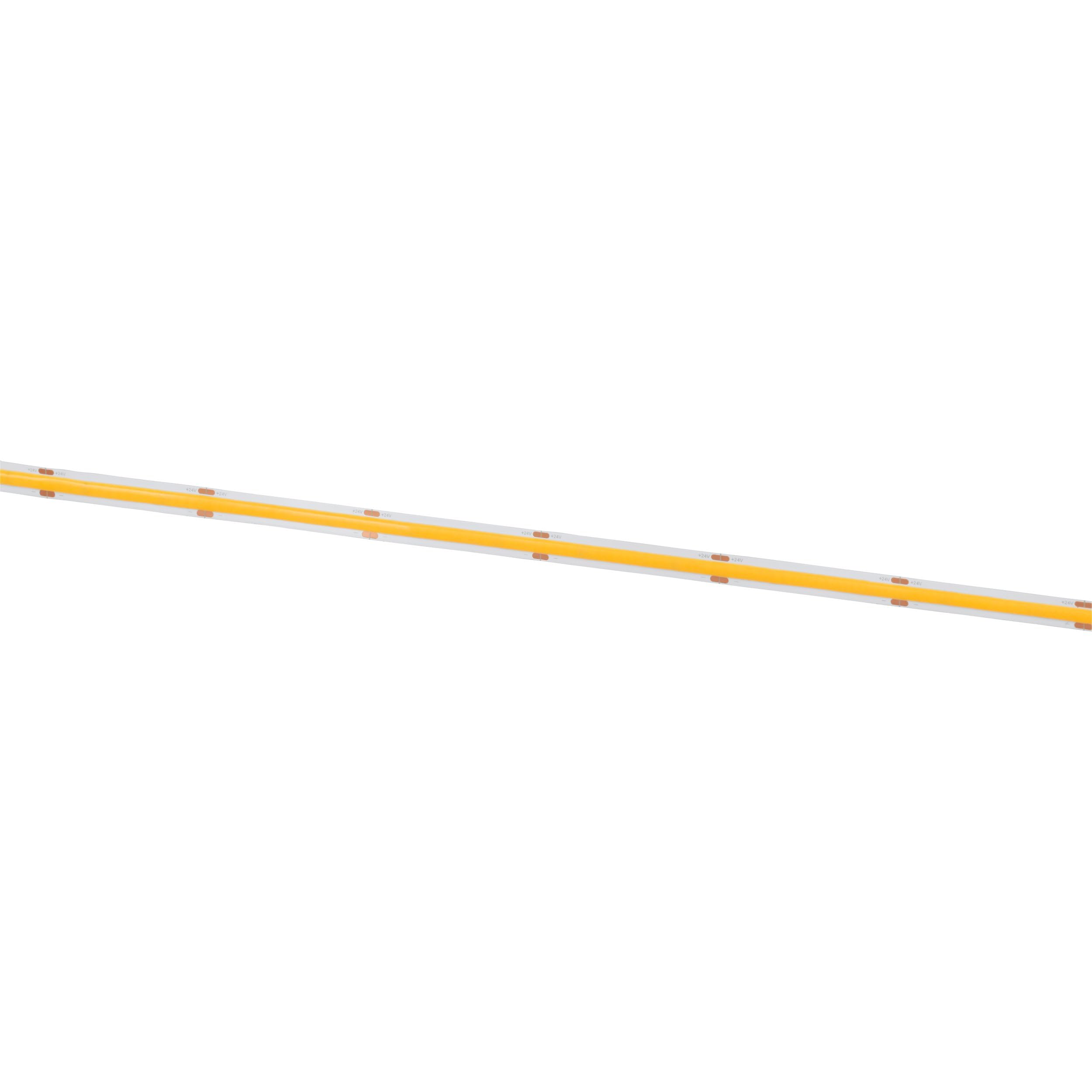 Eglo Striscia LED Cob Stripe 5m | tagliabile, con telecomando, dimmerabile, adesiva, luce indiretta, plastica bianca, bianco caldo-freddo
