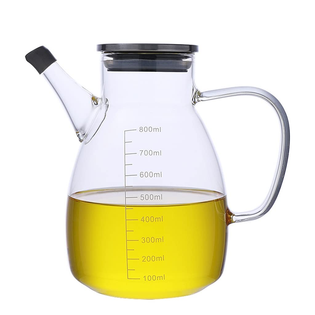 IANSHFKN Glass Oil Pot Large Capacity Leak-proof Bottle Seasoning Soy Sauce Vinegar Can Household