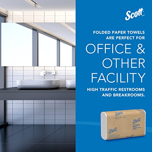 Scott Essential Multifold Paper Towels (01840) With Fast-Drying Absorbency Pockets, White, 250 Count (Pack Of 16) #TOP6