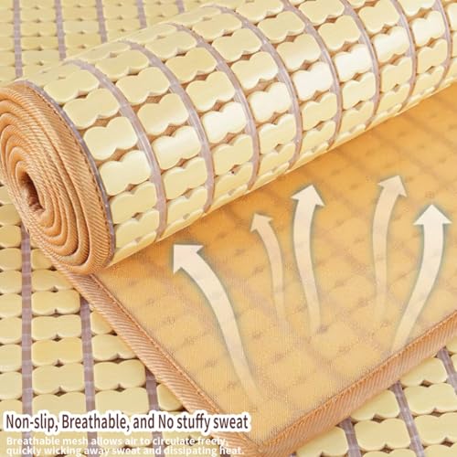 Almohadilla refrescante de bambú para sofá esterilla transpirable beige 5