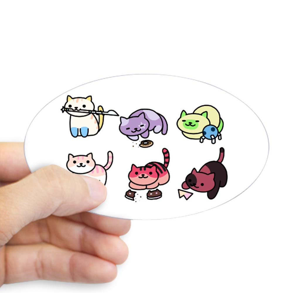 Sponsored Ad - Neko Atsume: Steven Universe V1 Sticker Oval Car Bumper Sticker
