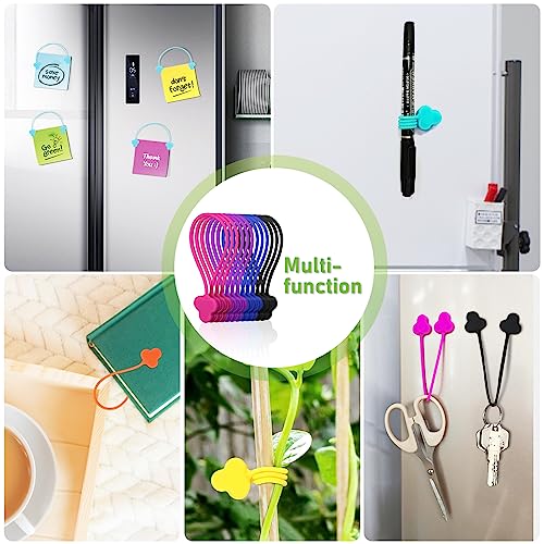 Organizadores magnéticos reutilizables para cables, 24 piezas miniatura 6
