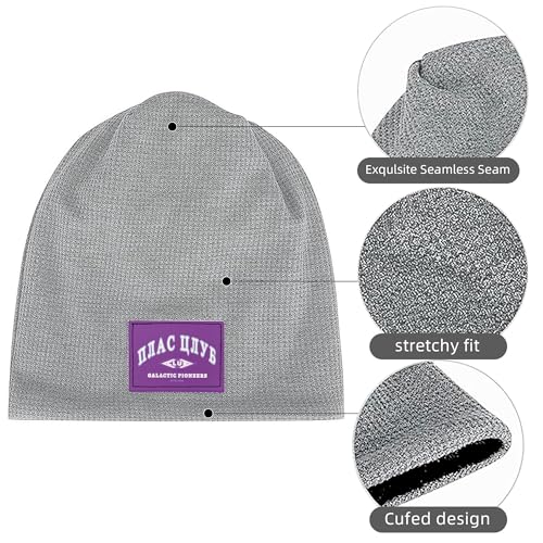 Bonnet léger à motifs de lettres gris clair style décontracté