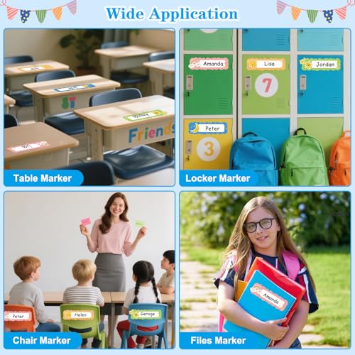 D4DREAM Name Tags for Classroom Desks - 36pcs 10.5''x3'' Personalized Self Adhesive Student Name Plates Stickers for Kids Classroom Kindergarten Preschool Back to School Teacher Supplies Must Haves - Image 7