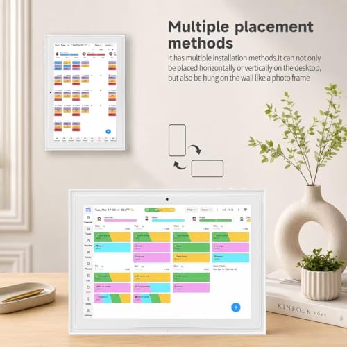 Digital Calendar, 10.1-inch Smart Wall Planner Electronic Calendar & Chore Chart, Smart Touchscreen Interactive Display for Family Schedules, Organize Your Daily & Family Routines, Desk & Wall Mount — view 5