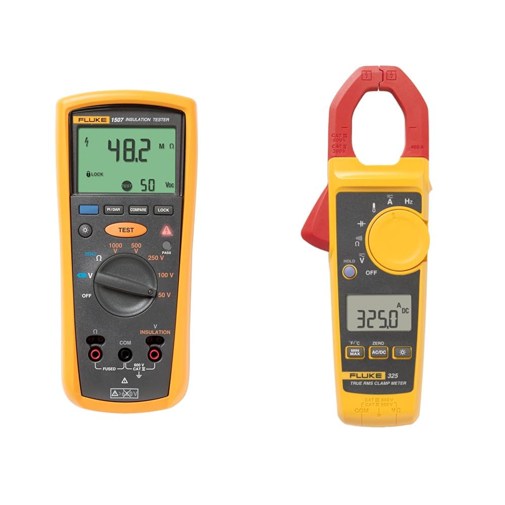 Fluke 1507 2427890 Isolationsmessgerät 0.01-10000 O & Strommesszange, 1 Stück, 325