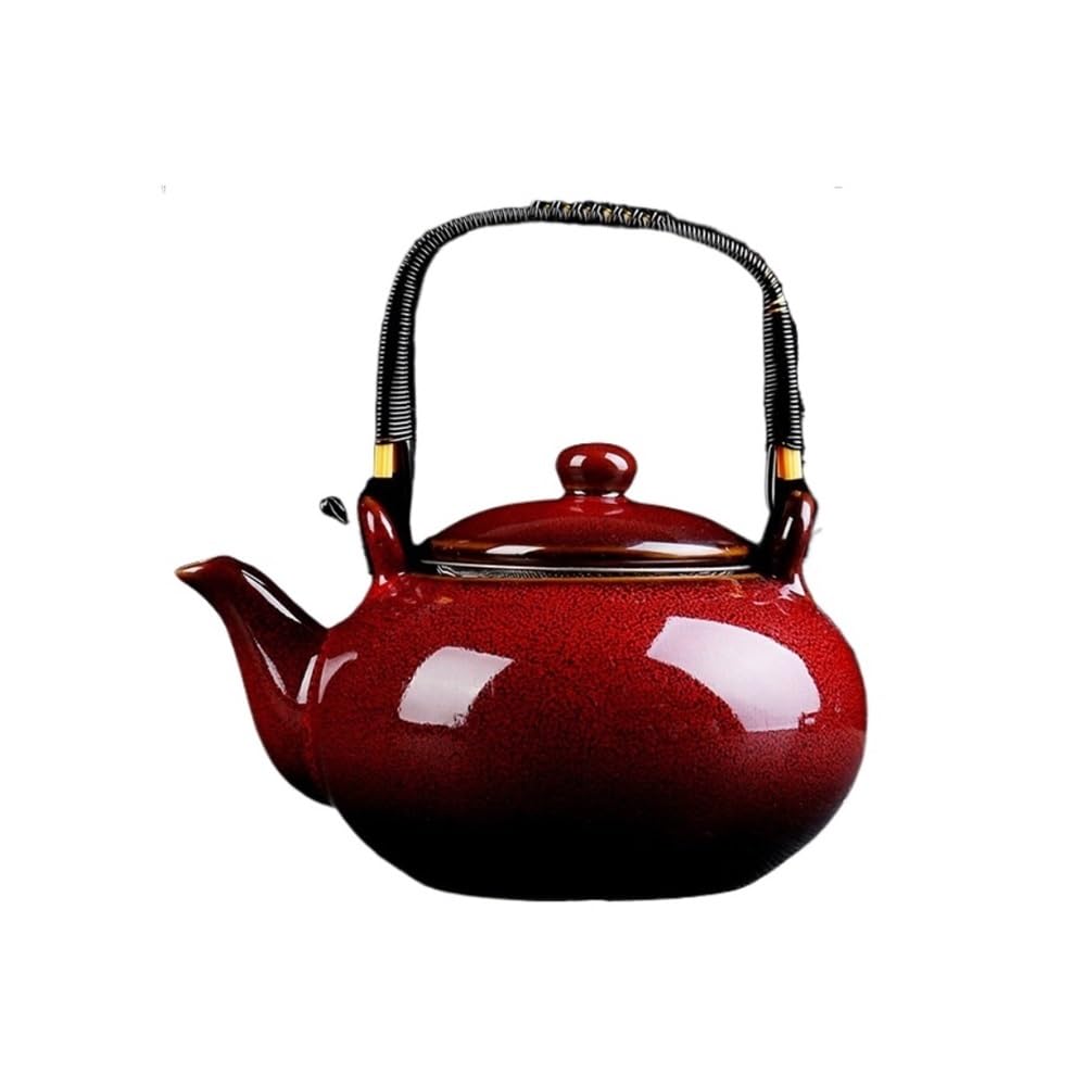 Tetera Tetera de cerámica china for el hogar y la oficina - Estilo tradicional(Red)