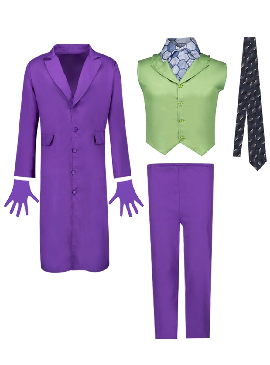 Funidelia Costume Ufficiale di Joker Il Cavaliere Oscuro per Uomo, Tenuta da Joker per adulto, Costumi per Halloween e Carnevale – Taglia XXL