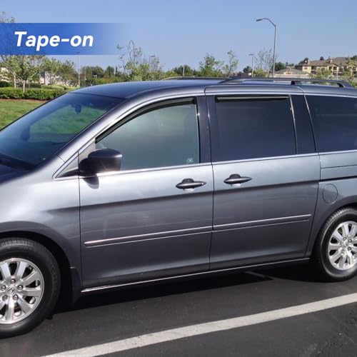 Image of Window Visors Rain Guards for 2005 2006 2007 2008 2009 2010 Honda Odyssey, Out-Channel Window Vent Wind Deflectors Visors Shades for 05 06 07 08 09 10 Odyssey