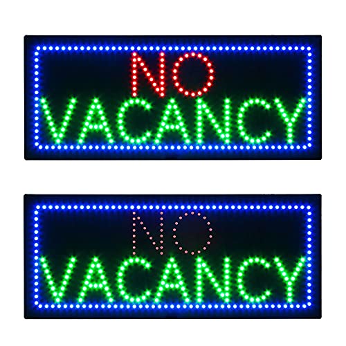 LED Vacancy Sign for Business, Super Bright LED Open Sign for Motel, Electric Advertising Display Signboard for Hotel Inn Business Shop Store Window Decor. (32" x 13", Blue)