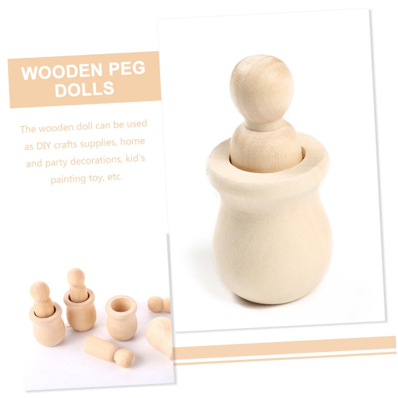 20 piezas Muñecos de Madera sin Pintar para Manualidades DIY Figuras sin Terminar para Pintar y Decorar Juguetes Creativos para Decoración Hogar