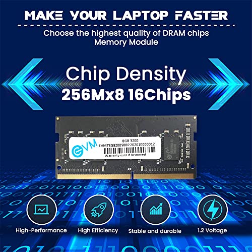 EVM 8GB DDR4 Laptop RAM 3200MHz - Unleash Your System's Full Potential - Perfect for Gamers, Office Work, and More - 10 Years Warranty... - Image 3