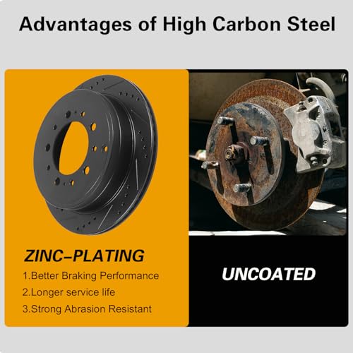 Weize BRA-0127-TT0719 Front Truck & Tow Brake Kit, High Carbon Steel & Maximum Cooling Rotors thumb #4