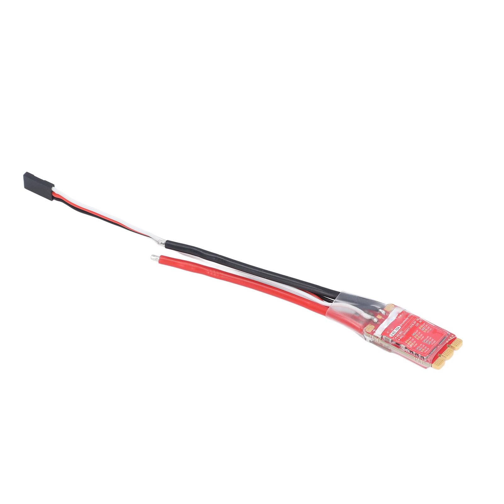 Cocoarm Bezszczotkowy ESC, 70A Bezszczotkowy Silnik ESC 2 do 6S z STM32G071 128KHz PWM, Regulowany 5V do 12V BEC, BLHeli 32 Puszczania Samolotów RC Car Boat Drone