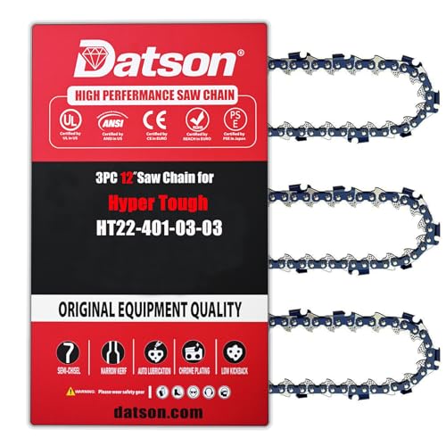 3PC 12 Inch Chainsaw Chain for Hyper Tough HT22-401-03-03, 12