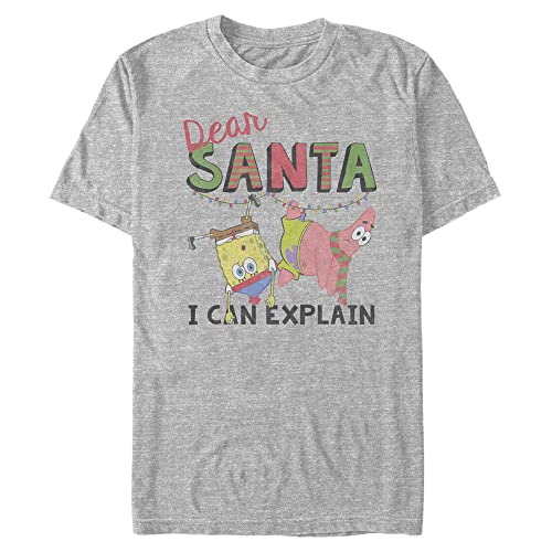 T-shirt Nickelodeon Sbsp Santa I Can Explain Homme en coton noir