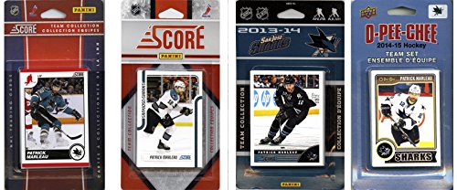 NHL San Jose Sharks 4 Different Licensed Trading Card Team Sets, Brown, One Size