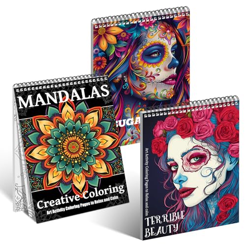 Livre de coloriage pour adultes reliure à spirale et papier premium unilatéral