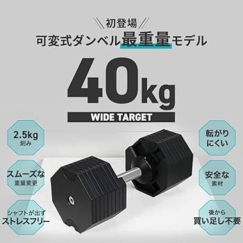 ハイガー アジャスタブルダンベル40kg② Amazon | HAIGE(ハイガー) 可変式ダンベル40kg アルティメット