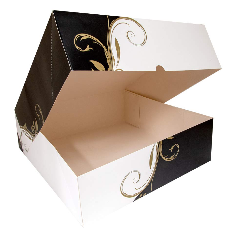 García di Pou 204.68 Scatole pasticceria senza finestra 275 g/m2, 32 x 32 x 10 cm, set da 50, Bianco