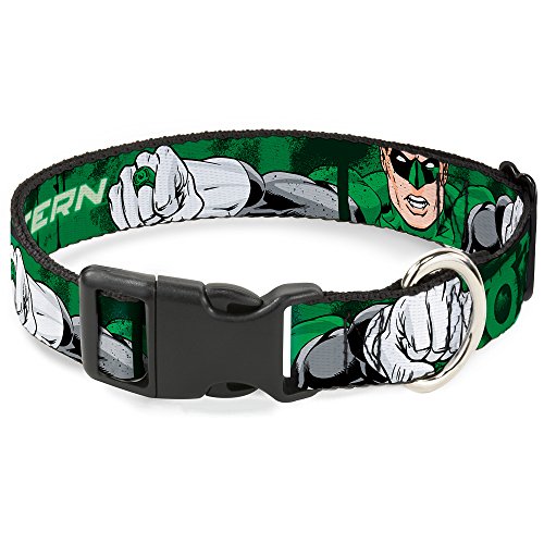 Collier Green Lantern chien accessoire canin réglable nylon robuste