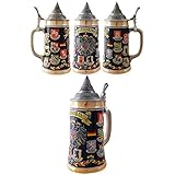  Official Jarra Decorativa de Cerveza Alemana Ceramica Deustchland Escudos 700 ML.