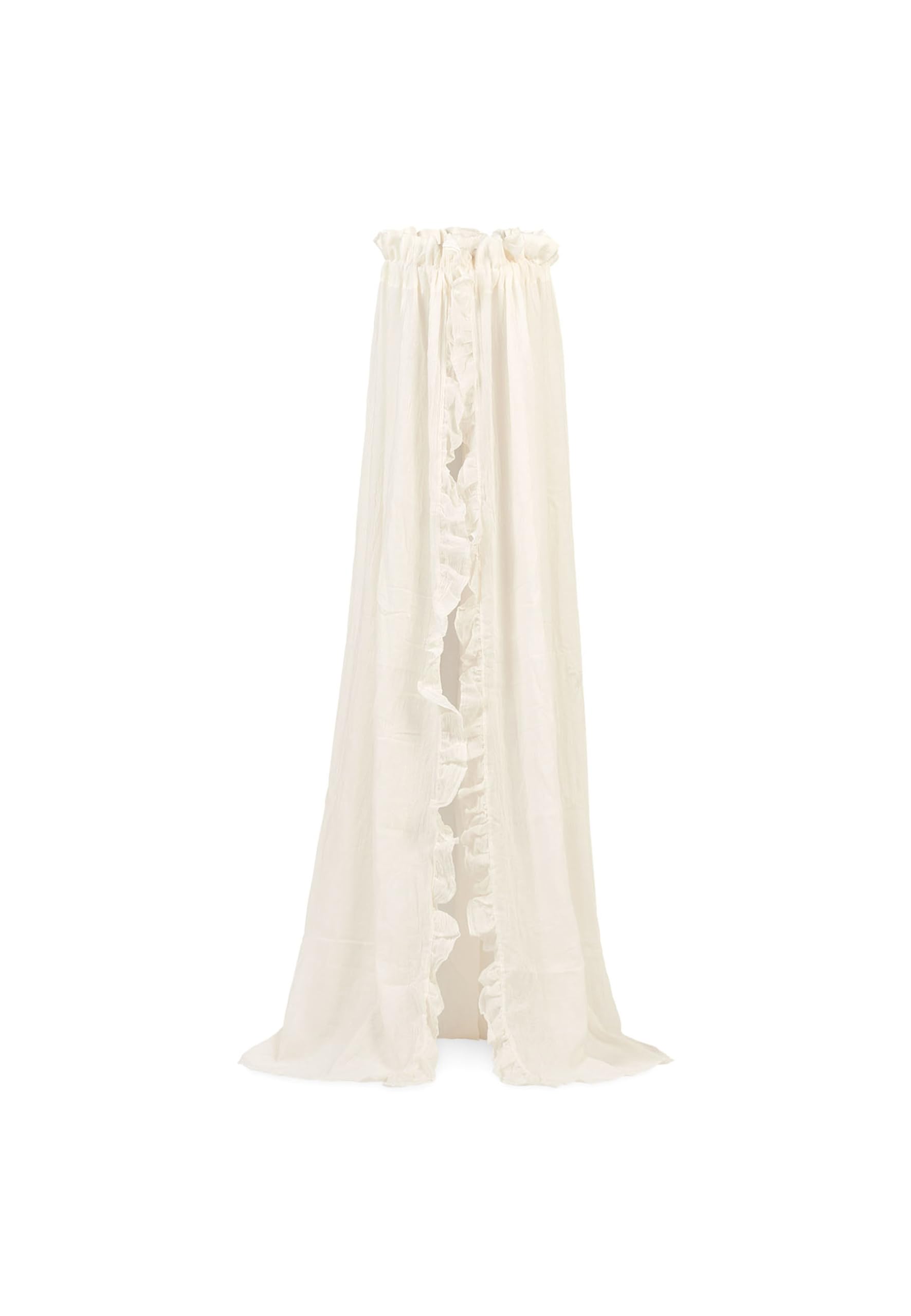 Jollein 002-001-66041 Vintage Bed Canopy 155 X 280 cm Ruffled Ivory for Children's Bed
