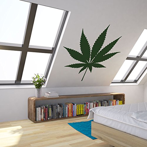 Marijuana Leaf Weed Plant Vinyl Wall Art Sticker/Autocollant en Vinyle pour Deco Maison