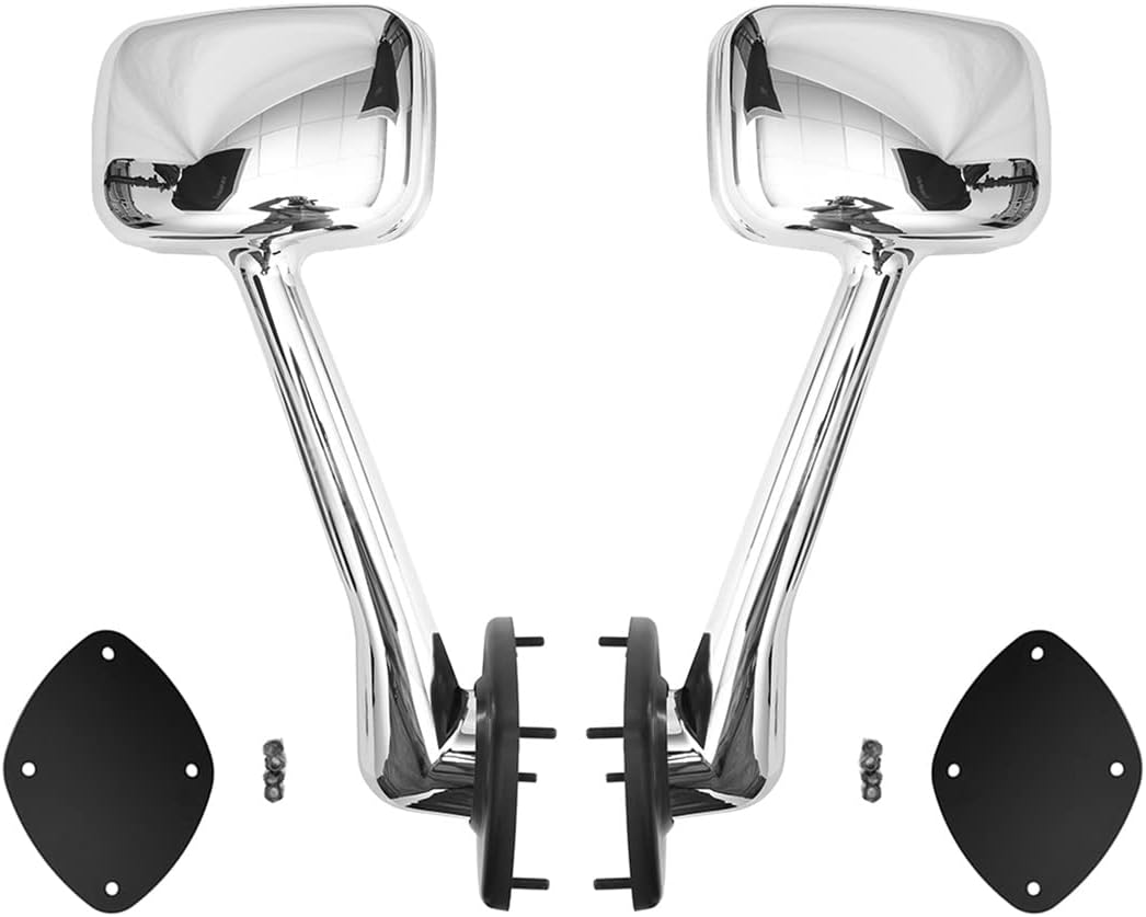 Hood Mirror for Freightliner Cascadia, Complete Chrome Hood Mirror Assembly SEPEY for FREIGHTLINER CASCADIA 2008-2017, a Pair（Left and Right)