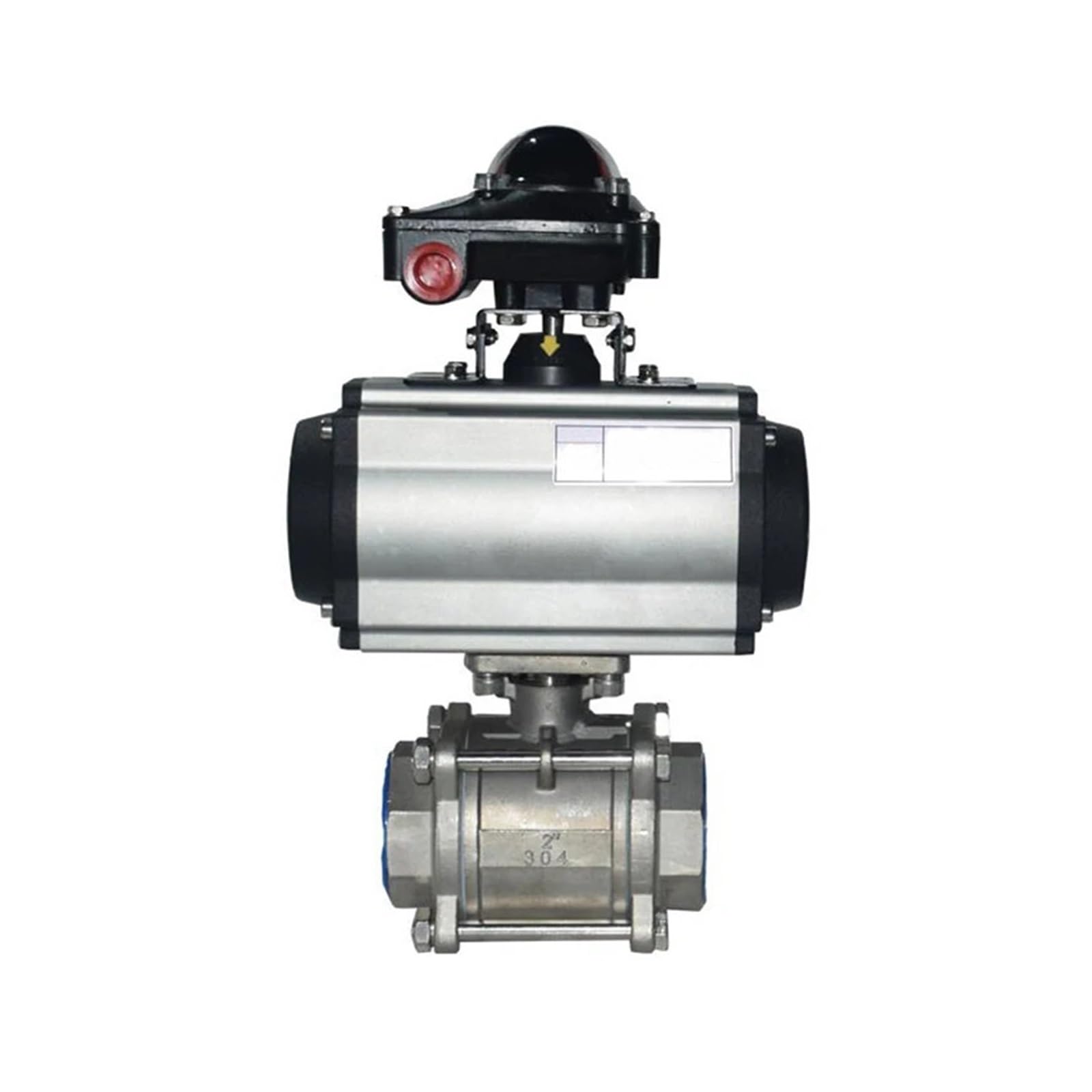 Huuoqiwy One Color 2" Pneumatic Ball With Limit Switch Signal Feedback Three Piece High Platform Stainless Steel Q611f-16P Double Acting