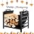 DOEWORKS Firewood Rack 18 Inch Fireplace Log Holder with Canvas Carrier