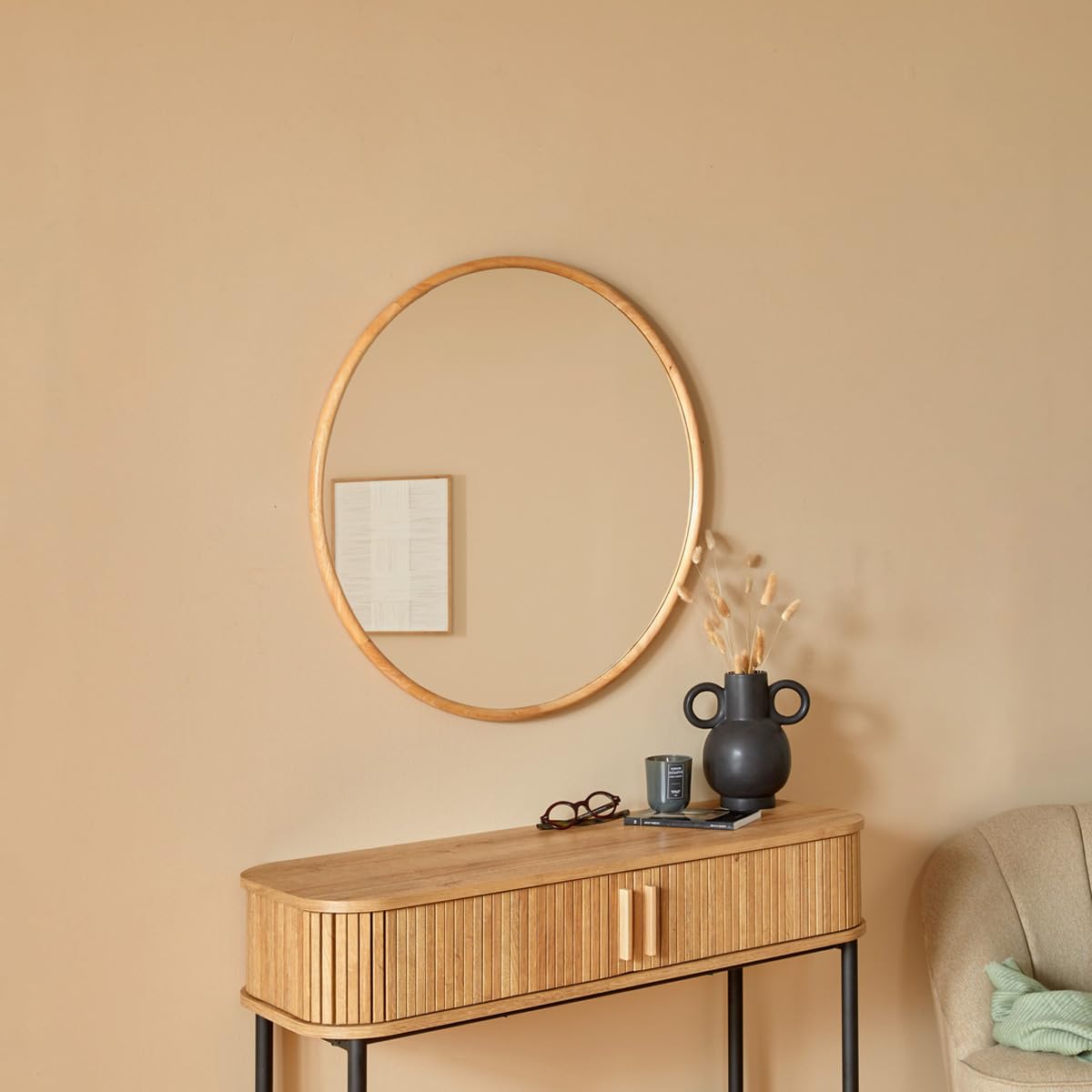 Atmosphera - Miroir Kim Marron d75cm