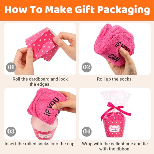 Birthday Gifts Ideas for Women - July August September Birthday Socks for Her in Pink4