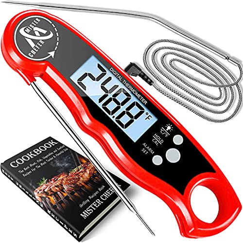 Best Digital Meat Thermometers for Cooking - Waterproof Instant Read Food Thermometer - Liquids Candy BBQ Grill Kitchen Thermometer with Long Probe, Perfect for Grilling and Smoking