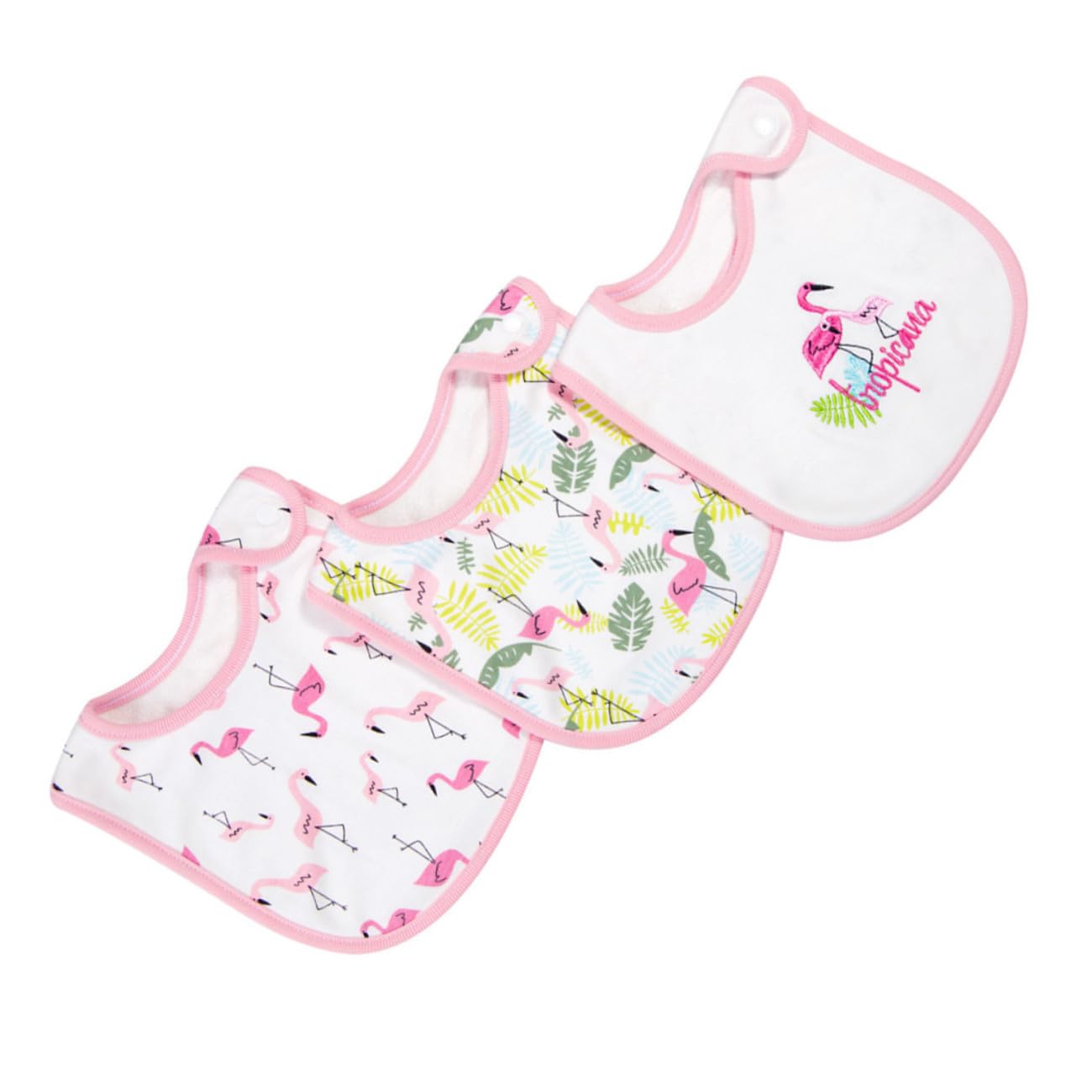 BESTonZON 9pièces Bavoir Garçon Fille Coton Imprimé Flamant Bavoirs Étanches Et Doux Pour Nourrissons Serviettes De Salive Pour Repas Biberon