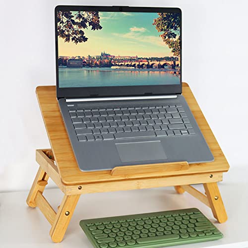 WKWKER-Bambou-Bureau-Pour-Ordinateur-Portable-Avec-Pieds-Pliants-Surface-Inclinable-Table-De-Travail-Reglable-Ordinateur-Portable-Stand-Bed-Plateau-Pour-TV-Canape-Etude-Ordinateur-Ipad-LivreNaturel