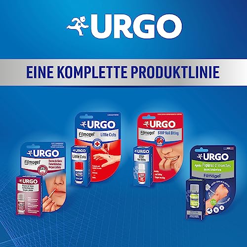 Urgo - Stop Nägelkauen - durchsichtiger und bitter schmeckender Nagellack - bei abgekauten und beschädigten Nägeln und Daumenlutschen - ab 3 Jahren - 9 ml - 40 Anwendungen