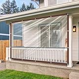 Clear Tarps Heavy Duty Waterproof - 6x8ft Clear Plastic Tarp with Grommets Transparent Vinyl Tarp for Porch Patio Enclosure Tarps for Outdoor Window Cover