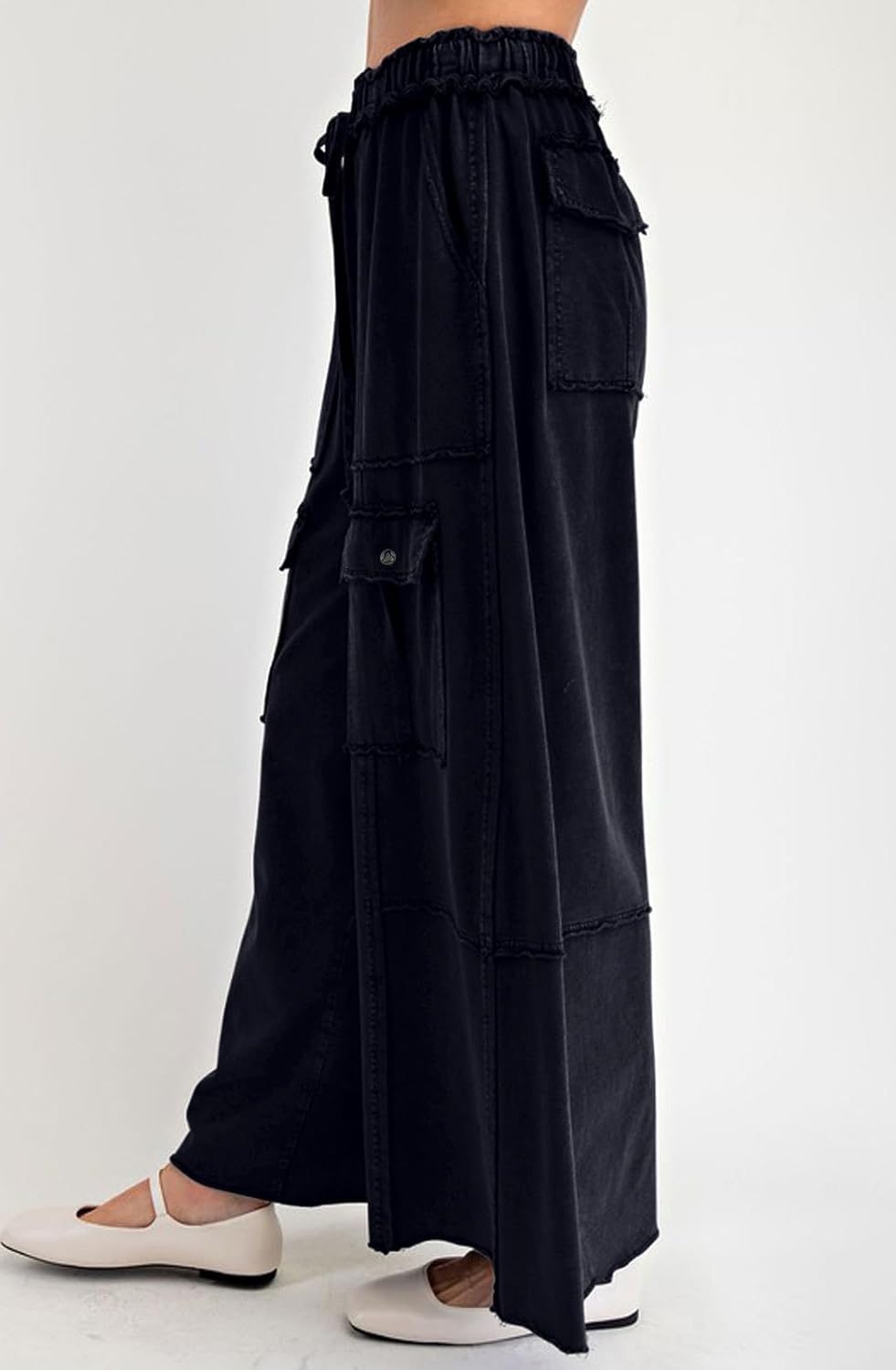 loveimgs Women 2025 Baggy High Waisted Wide Leg Cargo Pants Pockets Y2k Utility Pants Palazzo Sweatpants Slacks Trousers - Image 6