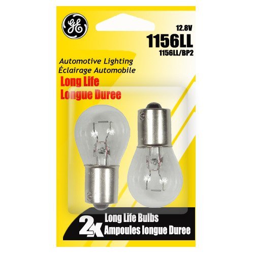 23334 1156/Ll Bp2 Ge Auto 27w S8 Bulb Sngl Contact Bayonet 2/Crd (18491, 12344)