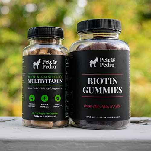 Pete & Pedro Men's Complete Once Daily Whole Food Multivitamins | Supplement To Help With Muscle Support, Energy & Immunity | Non-Gmo, Natural, Made In Usa L As Seen On Shark Tank, 30 Day Supply #TOP5