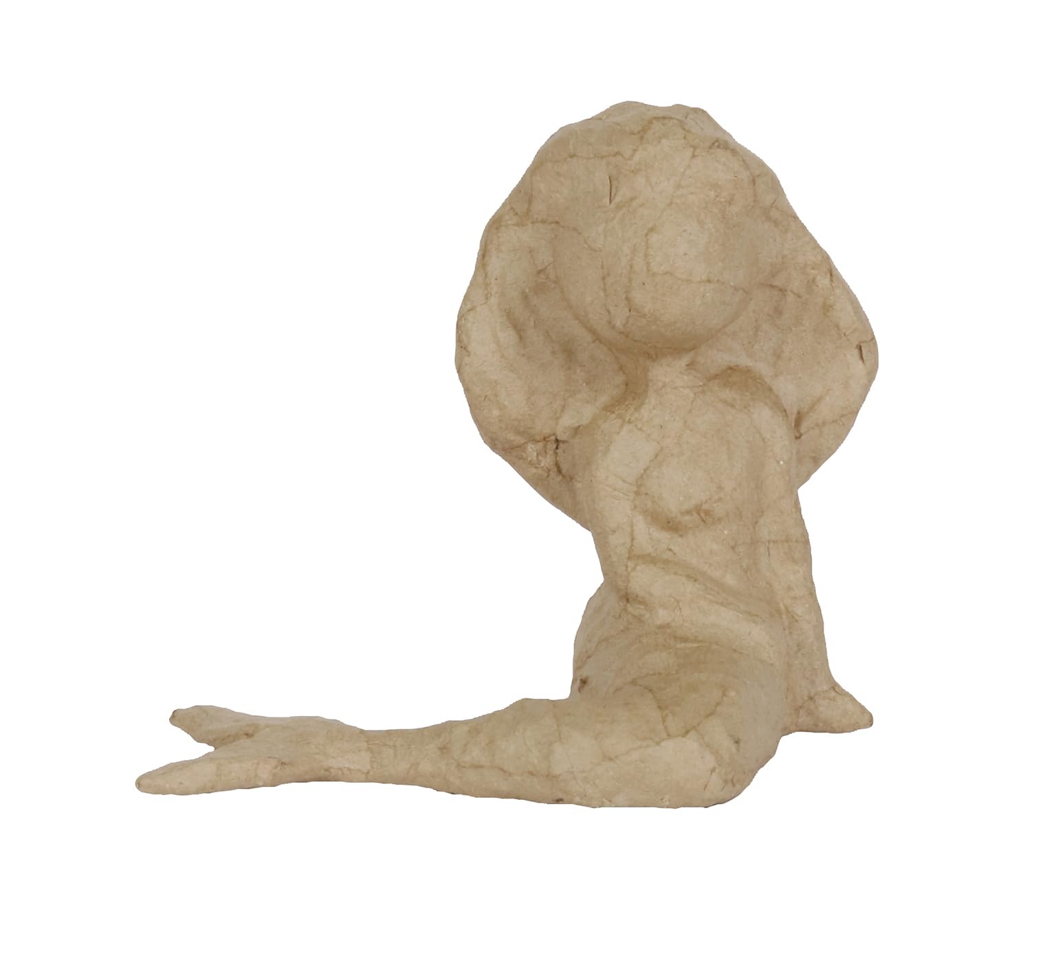 Décopatch SA211C - One Brown papier-mâché stand 11.5x17x15.5 cm, Sirène - DIY - Customisable Décor - Completely Personalise - Creative + Leisure Activity