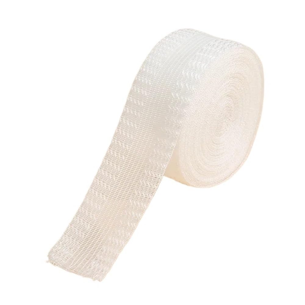 VONCYKI 1/2/3/5M Pants Edge Shorten Self-Adhesive Pant Mouth Paste Iron-on Hem Tape Pants Fabric Fusing Hemming Tape Ironing Sewing Tape(WHITE,1Meter)