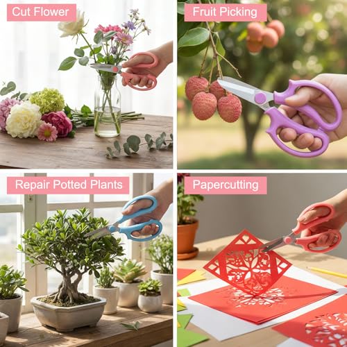 Set de 15 tijeras para flores acero inoxidable miniatura 7