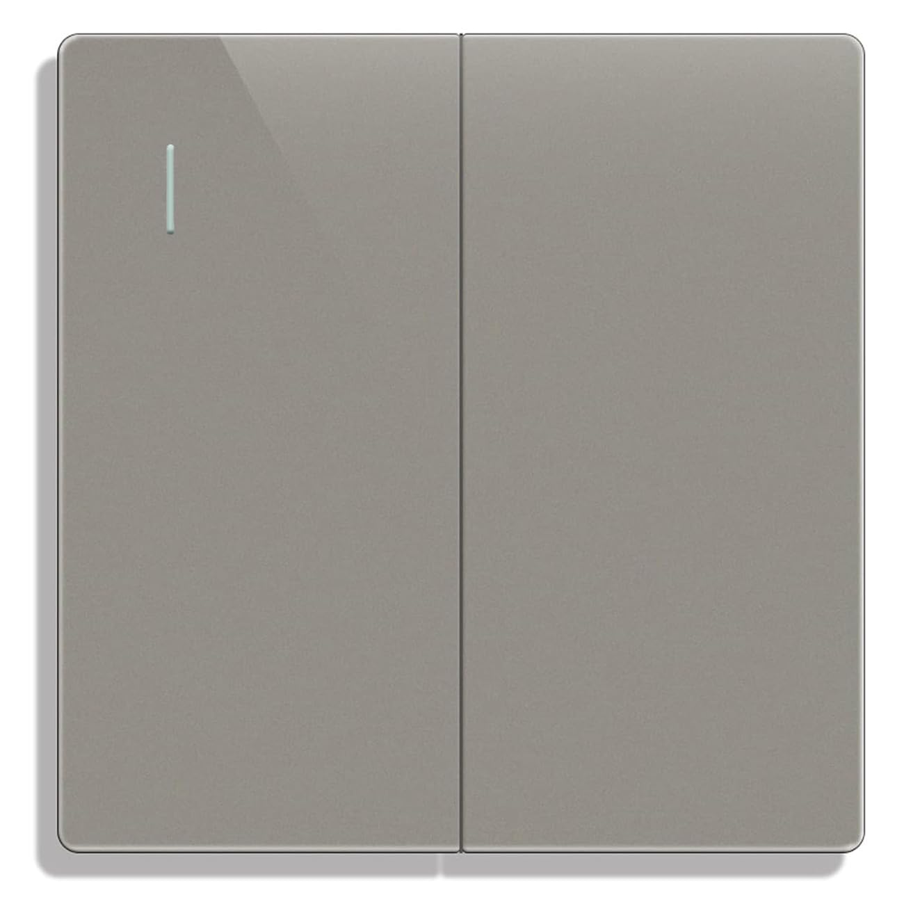 ZFQ Big Rocker Button Switch Grey Wall Panel Electrical Double Light Switch, 2 Gang 2 Way, 10A 250V