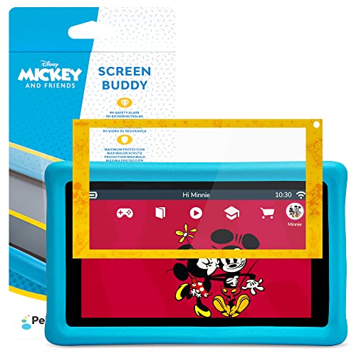Pebble Gear Disney Mickey and Friends Screen Buddy for 7" kids tablet - 9H safety glass with Disney Mickey and Friends-Design