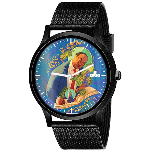 AROA Watch New Watch for Ambedkar Creative Painting Model : 657 Black Metal Type Analog Black Strap Watch Blue Dial for Men Stylish Watch for Boys (B0C6QKPFSV) Amazon Price History, Amazon Price Tracker