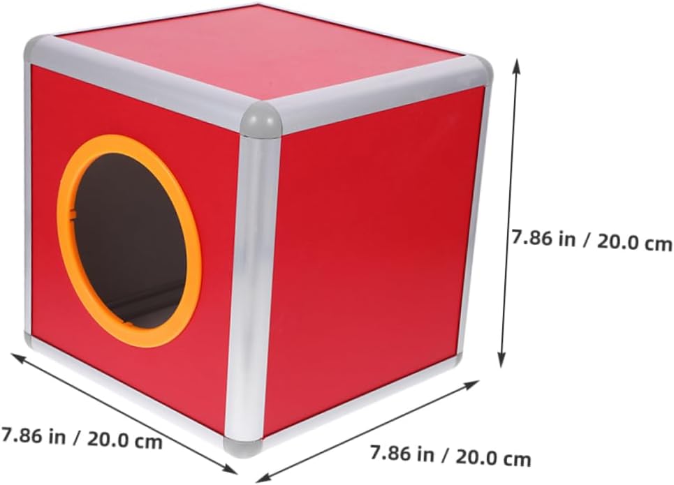 2pcs Red Aluminum Donation Box Opaque Square Raffle Game Container for Fundraising Voting Annual Meetings Stylish Secure Card Storage